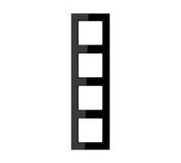 Jung AC584SW - Marco embellecedor montaje vertical horizontal 4 elementos negro