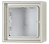 JUNG AL2581A-L Caja de Superficie, Simple, 81 x 81 x 47mm, Aluminio (Lacado), Acabados Metálicos