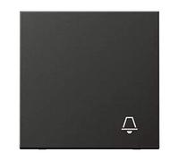 JUNG AL2990KAN Tecla Simple con Símbolo Timbre, Acabados Metálicos, Antracita (Aluminio Lacado)