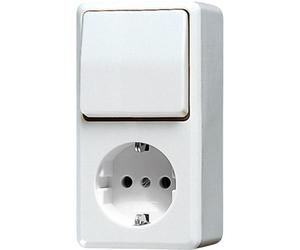 JUNG AP600 Interruptor Combinado Toma RA Alpin Blanco - 676AWW