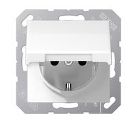 Jung as 1520 bfkl ww caja de tomacorriente tipo f blanco