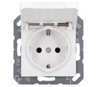JUNG AS 1520 BFKL WW Tipo F Blanco caja de tomacorriente - Caja registradora