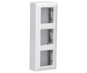 Jung as500 - Caja Superficie con Marco Triple Blanco Alpino