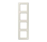 Jung as500 - Marco embellecedor Montaje Vertical Horizontal Blanco Marfil cuadruple