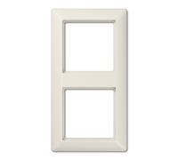 Jung AS582 - Marco embellecedor doble con montaje vertical/horizontal, blanco marfíl