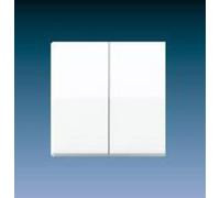 JUNG AS591-5 Tecla Doble, Duroplástico (Resistente Al Rayado) Brillante, Blanco Marfil