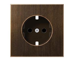 Jung - Cazoleta para base enchufe schuko laton antik