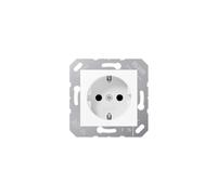 JUNG CD5120BFKIWW Enchufe Schuko, 16 A / 250 V, Termoplástico, Extrabrillante, Blanco Alpino