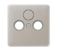 JUNG CD561SATPT Placa Central, Acabados Metálicos (Aluminio Anodizado), Platino