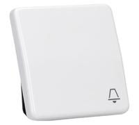 JUNG CD590KWW Tecla Simple con Símbolo Timbre, Duroplástico (Resistente Al Rayado) Brillante, Blanco Alpino