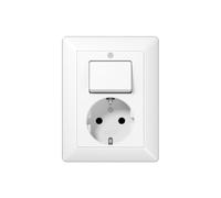 Jung - Conmutador 16 base schuko blanco alpino