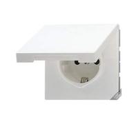 Jung Enchufe Schuko 16 A 250 V con protección de Contacto y Tapa Serie LS, 1 Pieza, Color Blanco, LS 1520 kikl