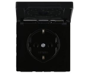 JUNG LS 1520 KL SW Tipo F Negro caja de tomacorriente - Caja registradora