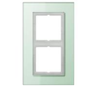 Jung ls plus - Marco embellecedor doble 115x186mm cristal