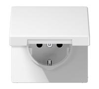JUNG LS1520BFKIKLWW Enchufe Schuko, 16 A / 250 V, Blanco Alpino