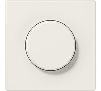 JUNG LS1940 Placa Central con Botón de Mando, Duroplástico (Resistente Al Rayado) Brillante, Blanco Marfil