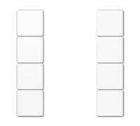 JUNG LS504TSAWW Juego de Teclas 4 Fases, Termoplástico, Extrabrillante, Blanco Alpino