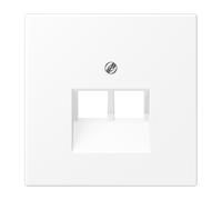 Placa modular Jack 2 tomas. LS, color blanco mate (referencia: JUNG LS969-2UAWWM)