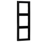 JUNG LS983SW Marco, Duroplástico, Resistente al Rayado, Brillante Negro, Triple, 81 X 223 mm