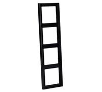 JUNG LS984SW Macro, Duroplástico, Resistente al Rayado, Brillante Negro, Cuádruple, 81 X 294mm