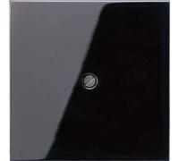 JUNG LS990ASW Placa Central con Salida de Cable, Duroplástico (Resistente Al Rayado) Brillante, Negro