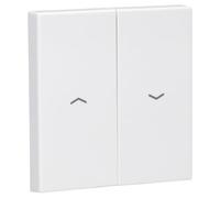 Jung Tecla doble LS995PWW con símbolos, duroplástico brillante, resistente al rayado, Blanco Alpino