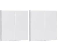 JUNG LS995WW Tecla Doble, Duroplástico (Resistente Al Rayado) Brillante, Blanco Alpino (Paquete de 2)