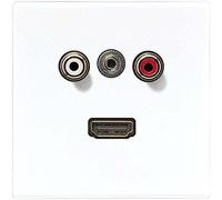 Jung MALS1082WW - Placa audio/miniklinke/hdmi blanco alpino para serie ls