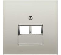 Jung ME2969-2UAAT - Placa central toma telefonica/informatica laton antik