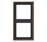 JUNG ME2982AT Marco, Acabados Metálicos, Latón Antik, Doble, 81 X 152mm