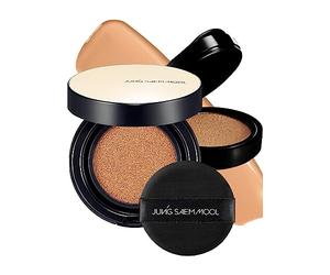 JUNG SAEM MOOL Essential Skin Nuder - Cojín de larga duración de 0.98 onzas líquidas, recambio incluido, base de cojín duradera de 24 horas con alta cobertura, acabado natural semimate, maquillaje