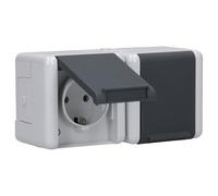 Jung SCHUKO 8220W - Base enchufe horizontal 2 entradas