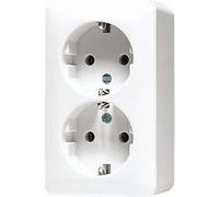 JUNG Schuko Enchufe 6020AWW - 2 velocidades, 16 A, 250 V, plástico, IP20, bla...