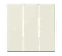 Jung - Tecla triple termoplastico extrabrillante blanco marfil