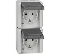 JUNG WG 800 AP-Toma de corriente 2 veces gris