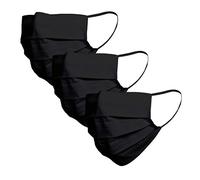 Jungfeld - Máscara de tela para la nariz (100% algodón, unisex, 3 unidades), color negro