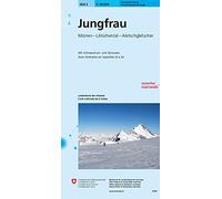 Jungfrau ski: Mürren - Lötschental - Aletschgletscher. Mit Ski- und Snowboardrouten. Blatt 264 S