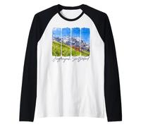 Jungfraujoch Suiza Pincelada Viajar Jungfraujoch Camiseta Manga Raglan