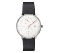 JUNGHANS Reloj de Hombre MAX Bill regulador Estilo Bauhaus con Correa de Piel Negra 27/4493.02