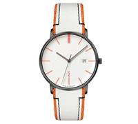 JUNGHANS Reloj de Pulsera Unisex Form Quartz Blanco/Naranja 41/4480.00