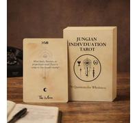 Jungian Individuation Tarot Deck - 78 tarjetas de preguntas de arquetipo para trabajo de sombra, autoindagación e integración interior, incluye guía y caja de almacenamiento premium