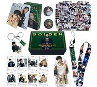 Jungkook Golden Seven Álbum Tarjetas Fotográficas, BT Jungkook Merchandise Gift Set, Jungkook J-Hope JIN Jimin RM Suga V Merch(Green-Golden)