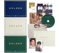 JUNGKOOK - GOLDEN The 1st Album (Random Ver.) Book Case + CD + Post Card + Poster + Symbol Sticker + 2 Extra Photocards Official K-POP Sealed Album
