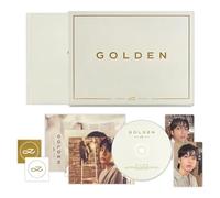 JUNGKOOK - JUNGKOOK - [GOLDEN] (SOLID Ver.) Book Case + Photo Book + CD & CD Envelope + Post Card + Poster + Photo Card + Symbol Sticker + Contents Envelope + 2 Extra Photocards