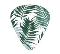 Jungla tropical, patrón sin costuras con hojas de palmera,12 púas de guitarra, 3 grosores diferentes para guitarra acústica, bajo y ukelele
