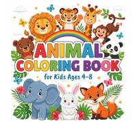 Jungle Adventure Animal Coloring Book for Kids Ages 4-8: 54 Fun and Easy Jungle Animal Coloring Pages Featuring Rabbit, Frog, Dear, sloth, Panda, ... Educational Activity Book for Boys and Girls