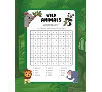 Jungle Animal Word Search Puzzle Book for Kids Ages 6-10: 70+ Fun Word Search Puzzles Featuring Wild Jungle Animals | Brain Games for Kids, Travel Activity & Learning Workbook