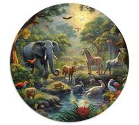 Jungle Animals 1000 Piece Jigsaw Puzzle For Adults Family Challenge Toys Stress Relief Puzzle Exercise The Memory of The Brain for Men, Women, Elders, Seniors 1000pcs (67.5x67.5cm)