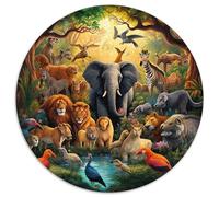 Jungle Animals 1000 Pieces Jigsaw Puzzles For Adults Family Challenge Toys Stress Relieving Entertainment Cultivate The Spirit of Teamwork for Men, Women, Elders, Seniors 1000pcs (67.5x67.5cm)