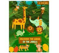 Jungle Animals Coloring Book for Kids Ages 2-5: Discover the Magic of the Jungle with 40 Fun and Easy Coloring Pages for Toddlers and Preschoolers
